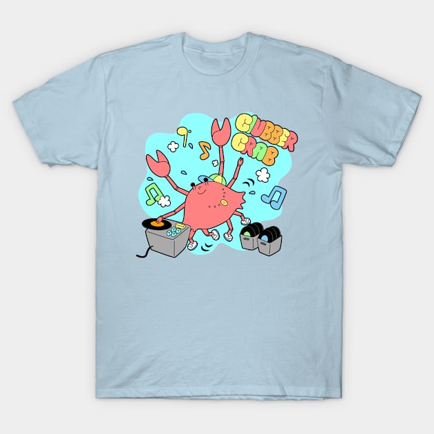 Clubber Crab T-Shirt by hahaha.creative